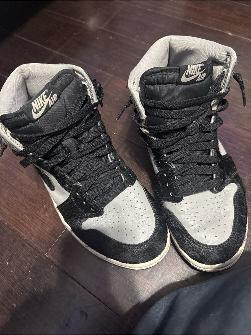Nike High-Top Sneakers in Black and Gray